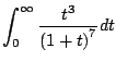 $\displaystyle \int_0^{\infty} \frac{t^3}{\left( 1 + t \right)^7} dt
$