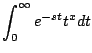 $\displaystyle \int_0^{\infty} e^{-st} t^{x} dt$