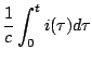 $\displaystyle \frac{1}{c} \int_0^t i( \tau) d \tau
$