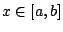 $ x \in [a,b]$