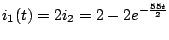 $\displaystyle i_1(t) = 2i_2 = 2 - 2 e^{-\frac{55t}{2}}
$