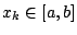 $ x_k \in [a,b]$